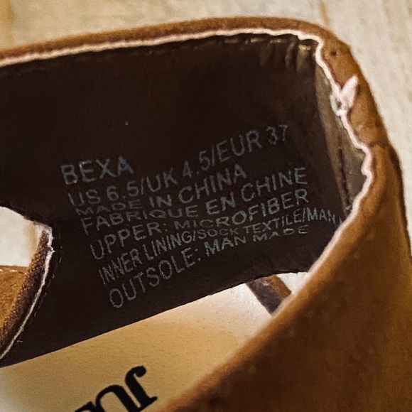 JustFab Stacked Heel Lace Up Sandals - Picture 4 of 4